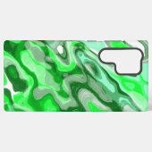 エメラルドグリーンカラフル抽象芸術マーブルリキッド文字 SAMSUNG GALAXYケース (裏面横)