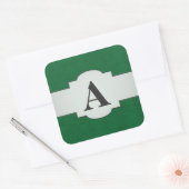 エメラルドグリーンカラーベルベットカスタムホームカジノ スクエアシール (封筒)