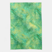 エメラルドグリーンガラス質感 キッチンタオル (縦)