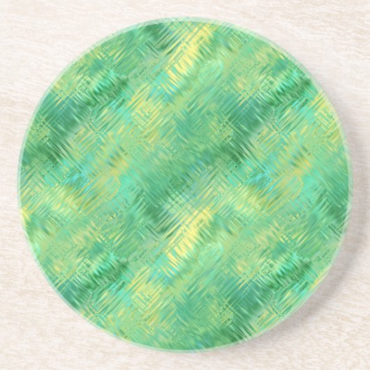 エメラルドグリーンガラス質感 コースター (正面)