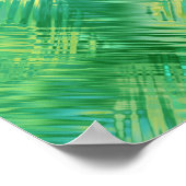 エメラルドグリーンガラス質感 ポスター (角)