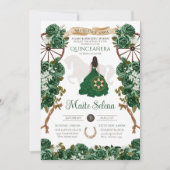 エメラルドグリーンキンセアニェラエレガントバラシャルロ 招待状 (正面)