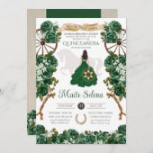 エメラルドグリーンキンセアニェラエレガントバラシャルロ 招待状 (正面/裏面)