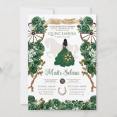 エメラルドグリーンキンセアニェラエレガントバラシャルロ 招待状 (正面)