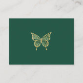 エメラルドグリーンキンセアニェラクラウンプリンセスRSVP エンクロージャーカード (裏面)