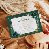 エメラルドグリーンキンセアニェラミクインズ15アノスRSVP エンクロージャーカード