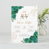 エメラルドグリーンキンセアニェラ招待状 招待状 (スタンド正面)