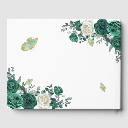 エメラルドグリーンキンセアニラフローラゲストブック ゲストブック (裏面)