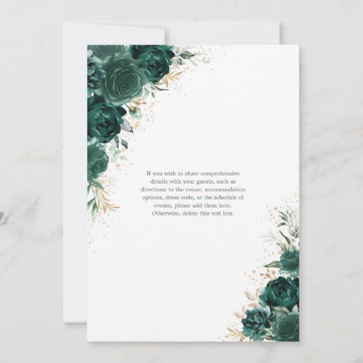 エメラルドグリーンキンセアニラミクンス15アノス 招待状 (裏面)