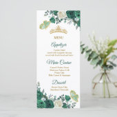 エメラルドグリーンキンセアニラメニューカード メニュー (スタンド正面)