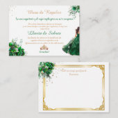 エメラルドグリーンキンセアニラリュヴィアデソブレスノートカ ノートカード (正面/裏面)