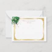 エメラルドグリーンキンセアニラリュヴィアデソブレスノートカ ノートカード (裏面)