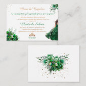 エメラルドグリーンキンセアニラリュヴィアデソブレス ノートカード (正面/裏面)