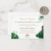 エメラルドグリーンキンセアニラリュヴィアデソブレス ノートカード (正面/裏面インサイチュ)