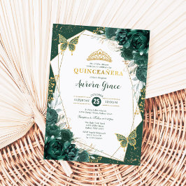 エメラルドグリーンキンセアニラ蝶ミカンス 招待状