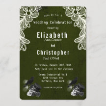 エメラルドグリーンクロウスカルバラゴシック結婚ズ