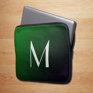 エメラルドグリーングラデーショはっきりしたン – モノグラム ラップトップスリーブ