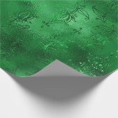 エメラルドグリーングラムダマスクパターン ラッピングペーパー (角)