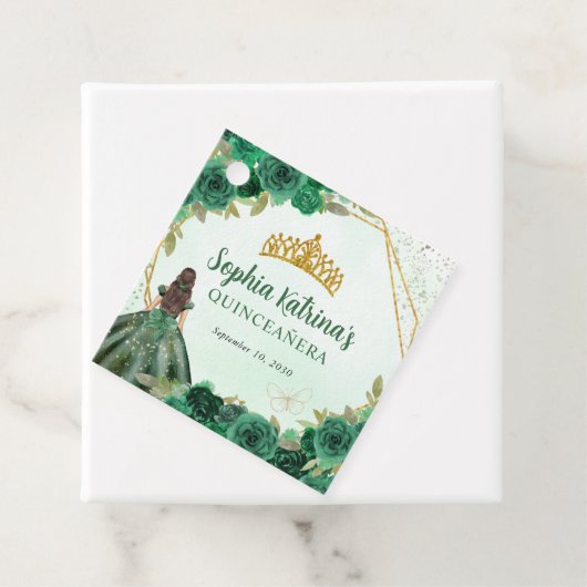 エメラルドグリーングラム金ゴールドフローラプリンセスティアラ フェイバータグ (インサイチュ)