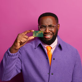 エメラルドグリーングランギー動揺して金ゴールドVip 名刺