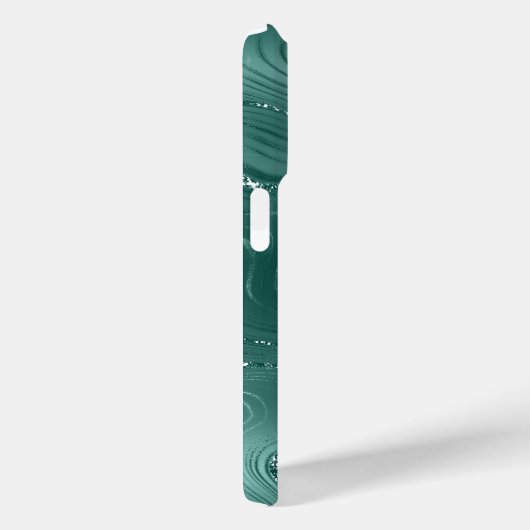 エメラルドグリーングリジーパーソナライズされた大理石 Case-Mate iPhoneケース (裏面 / 右)