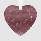 エメラルドグリーングリジー大理石パーソナライズされたクリスマス オーナメント (裏面)