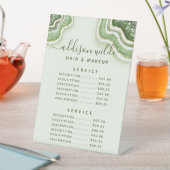 エメラルドグリーングリッターアゲードビジネスプライス 台座サイン (インサイチュ)