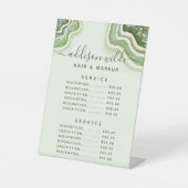 エメラルドグリーングリッターアゲードビジネスプライス 台座サイン (正面)