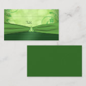 エメラルドグリーンケルトラブノット座席表 プレイスカード (正面/裏面)