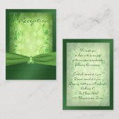 エメラルドグリーンケルト愛ノットエンクロージャカード エンクロージャーカード (正面/裏面)