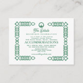 エメラルドグリーンケルト結び目模様クラダグ結婚ズ エンクロージャーカード (正面)