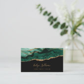 エメラルドグリーンゲートを黒の名刺に 名刺 (スタンド正面)