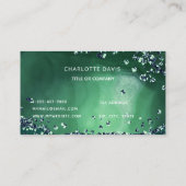 エメラルドグリーンゲート大理石モノグラムイニシャル 名刺 (裏面)