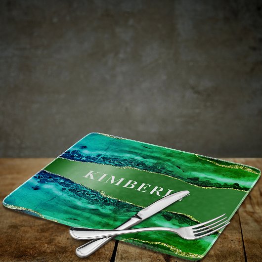 エメラルドグリーンゲート大理石名 カッティングボード