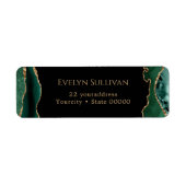 エメラルドグリーンゲート差出人住所ラベル ラベル (正面)