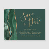 エメラルドグリーンゲート磁気ウェディング日付を保存 (正面)