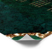 エメラルドグリーンゲート結婚アルファベットの座席 ポスター (角)