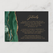 エメラルドグリーンゲート金ゴールド結婚スクリプトの詳細 エンクロージャーカード (正面)