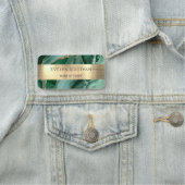 エメラルドグリーンゲート金箔の名前タグ 名札 (インサイチュ)