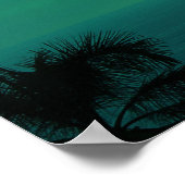 エメラルドグリーンサンセットポスター ポスター (角)