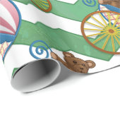 エメラルドグリーンシェブロンベイビーシャワー ラッピングペーパー (ロールコーナー)