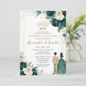 エメラルドグリーンシャンパンツインズボーイガールキンセアニラ 招待状 (スタンド正面)