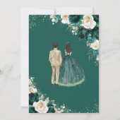 エメラルドグリーンシャンパンツインズボーイガールキンセアニラ 招待状 (裏面)