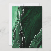 エメラルドグリーンシルバーアゲート21歳の誕生日 招待状 (裏面)