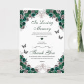 エメラルドグリーンシルバーバタフライキンセアニェラプログラム 招待状 (裏面)