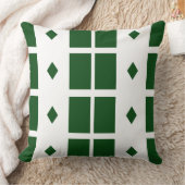 エメラルドグリーンジオメトリック装飾用クッション クッション (ブランケット)
