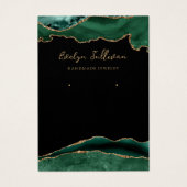 エメラルドグリーンジュエリー表示カード (正面)