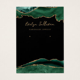 エメラルドグリーンジュエリー表示カード