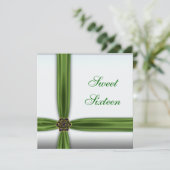 エメラルドグリーンジュエルSweet sixteen招待状 招待状 (スタンド正面)