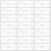 エメラルドグリーンスクリプトボタニカルゲストアドレス シール (正面)